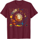 Celestial Sun & Elements Stars Boho Luna Solar Astronomy T-Shirt - T-Shirt | Maroon