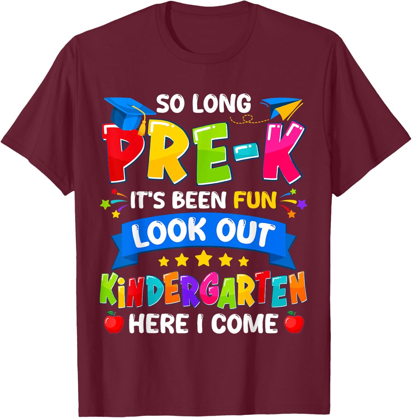 Pre-k Preschool Graduation T-Shirt - T-Shirt | Maroon