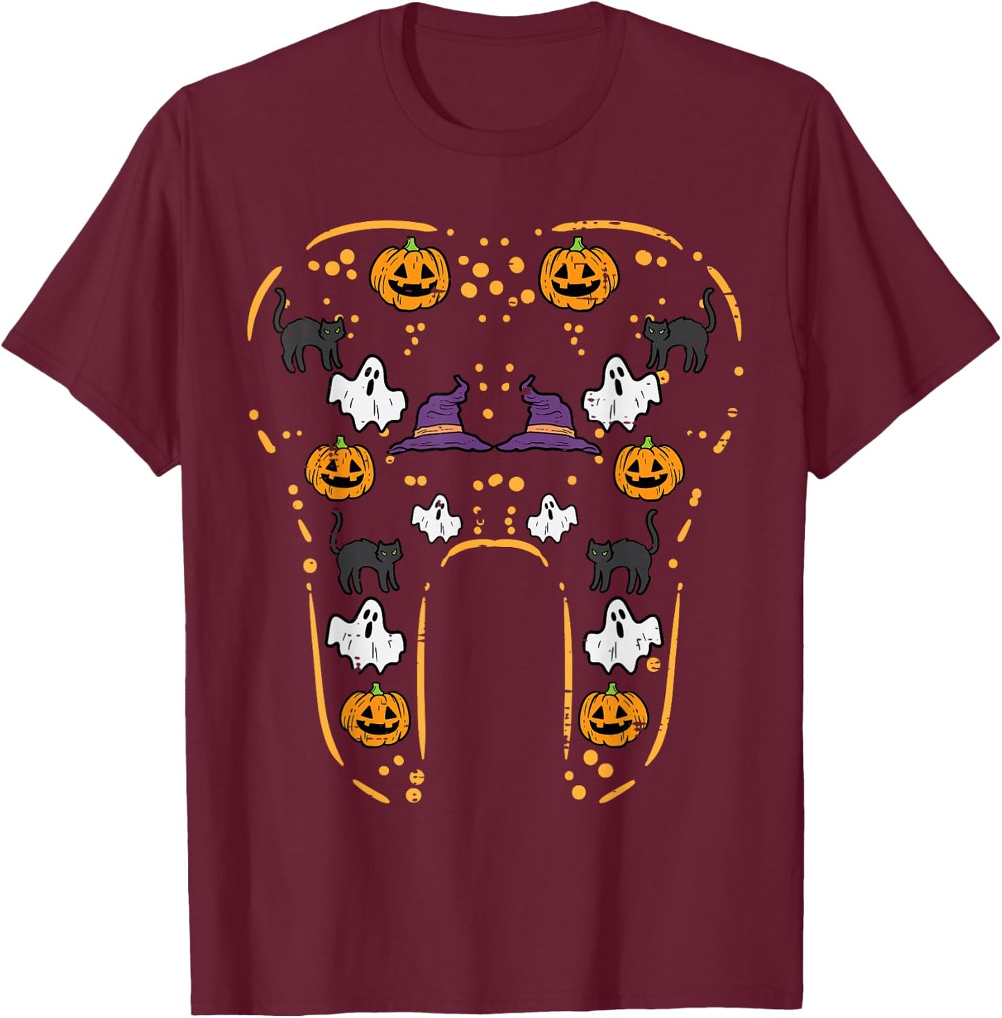 Halloween Tooth Dentist Teeth Dental Fall Costume Women Men T-Shirt - T-Shirt | Maroon