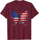 Butterfly American Flag 4th Of July Butterfly Lover T-Shirt - T-Shirt | Maroon