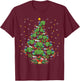 Funny Peacock Bird Lover Xmas Gift Peacock Christmas Tree T-Shirt - T-Shirt | Maroon