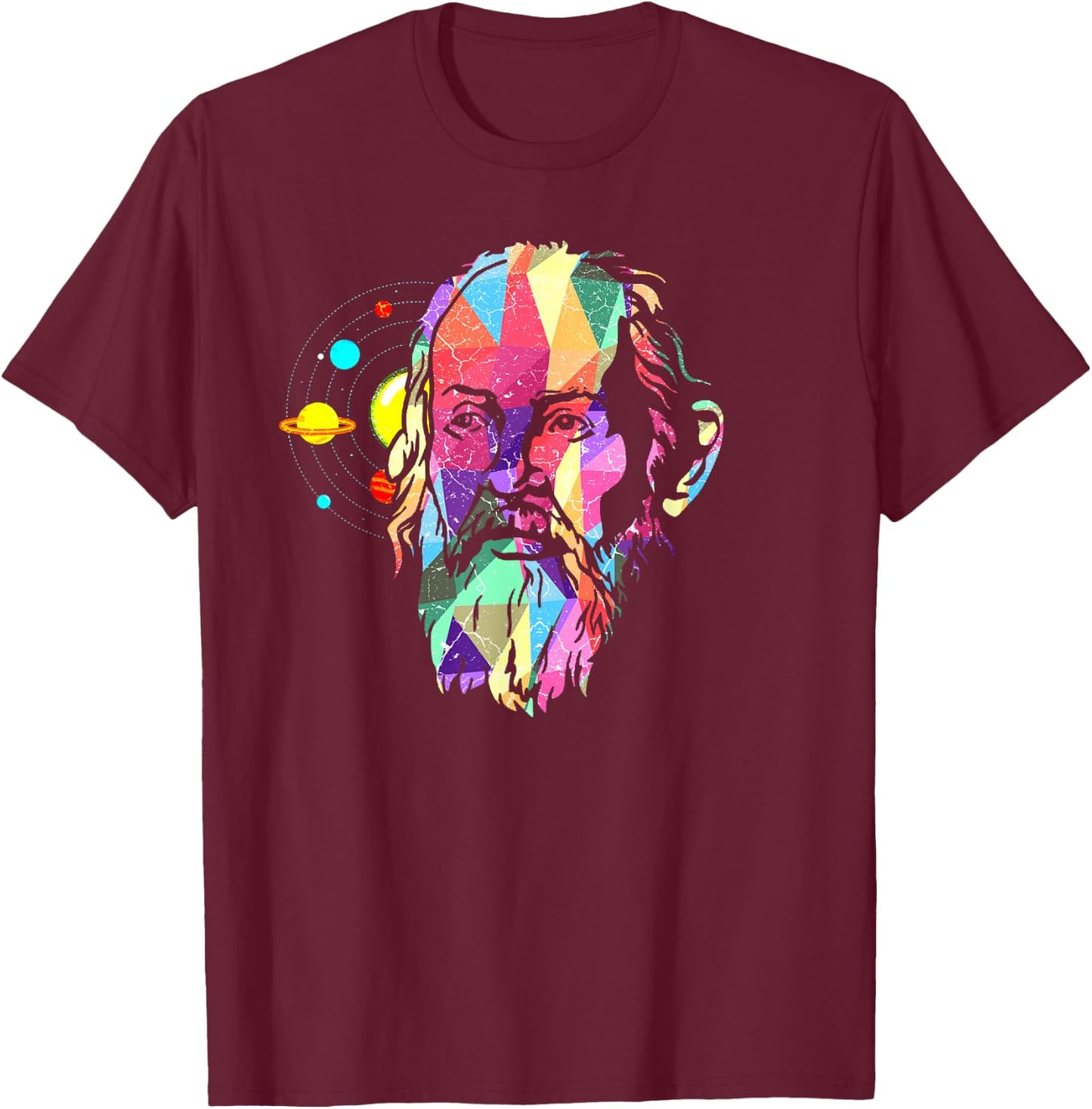 Galileo Galilei Physicist Physics Study Astronomy Gift T-Shirt - T-Shirt | Maroon