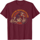 "Custom Motorcycles" Retro Biker Lowbrow Wolf Rockabilly 50s T-Shirt - T-Shirt | Maroon