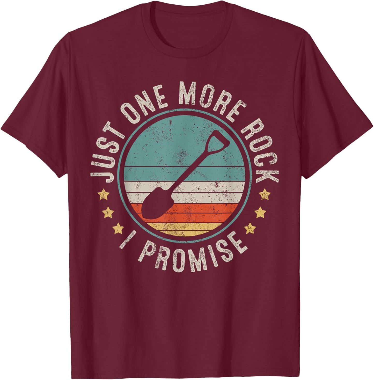 Geology Rockhounding Rocks Geologist Retro Vintage Gift T-Shirt - T-Shirt | Maroon