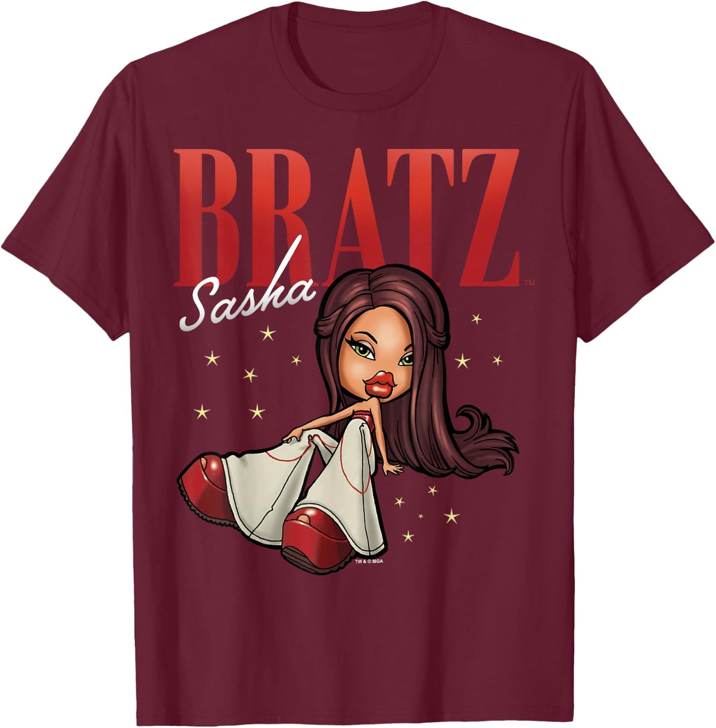 Bratz Sasha Portrait T-Shirt - T-Shirt | Maroon