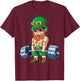 Leprechaun St Patrick's Day Weightlifting Deadlift Fitness T-Shirt - T-Shirt | Maroon
