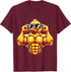cool Rubber Duck Muscular Fitness Gym Duck T-Shirt - T-Shirt | Maroon