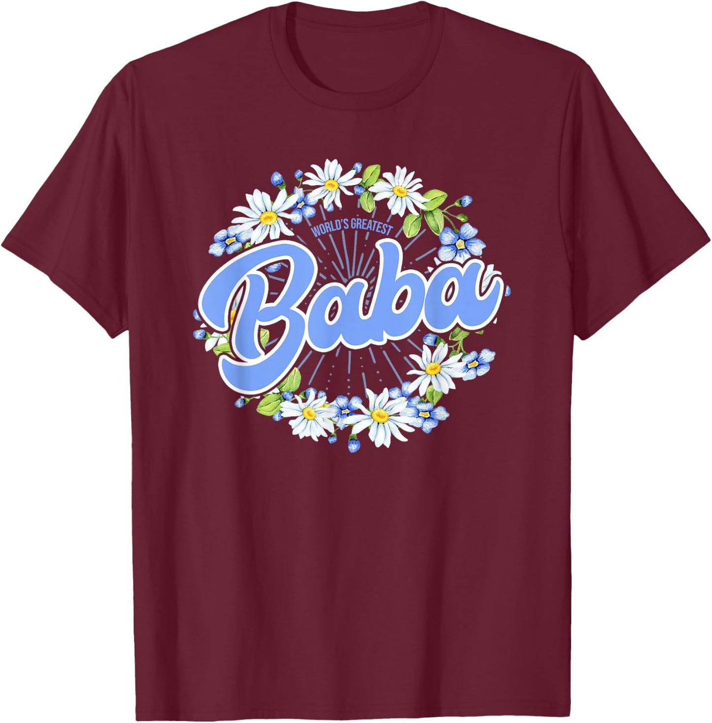 World's Greatest Baba - Gift Serbian Grandma T-Shirt - T-Shirt | Maroon