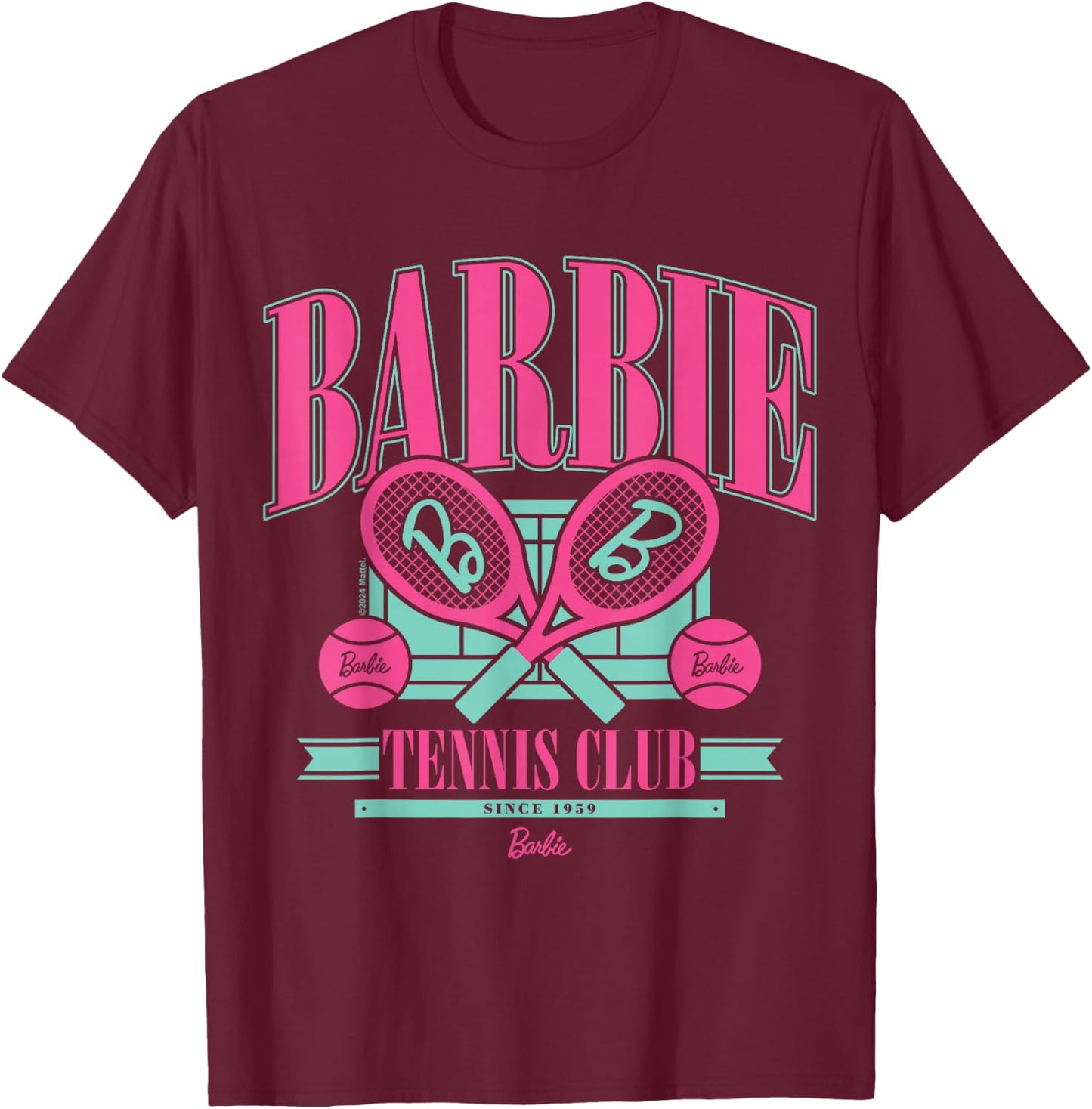 Barbie Varsity Tennis Club Since 1959 T-Shirt - T-Shirt | Maroon