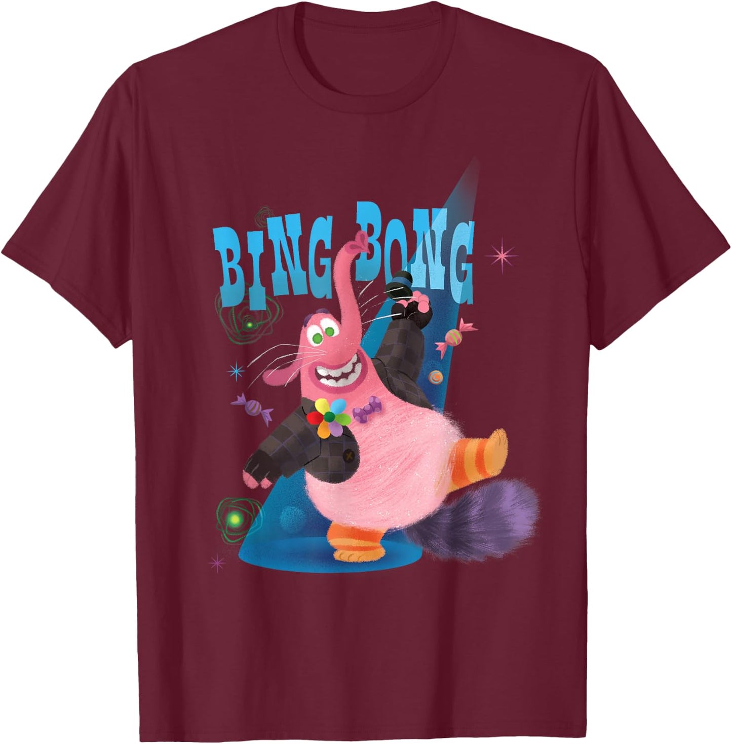 Disney and Pixar's Inside Out Bing Bong Show T-Shirt - T-Shirt | Maroon