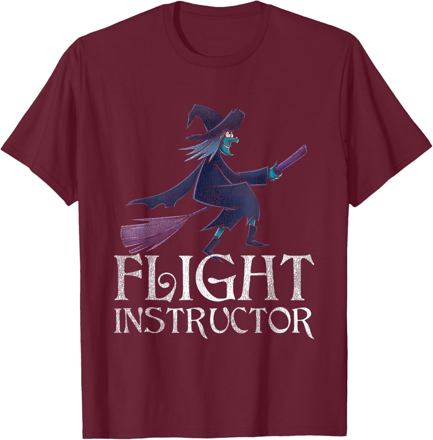 Flight Instructor Witch T-Shirt - T-Shirt | Maroon