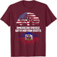American Haitian Roots Pride Haiti Flag T-Shirt - T-Shirt | Maroon