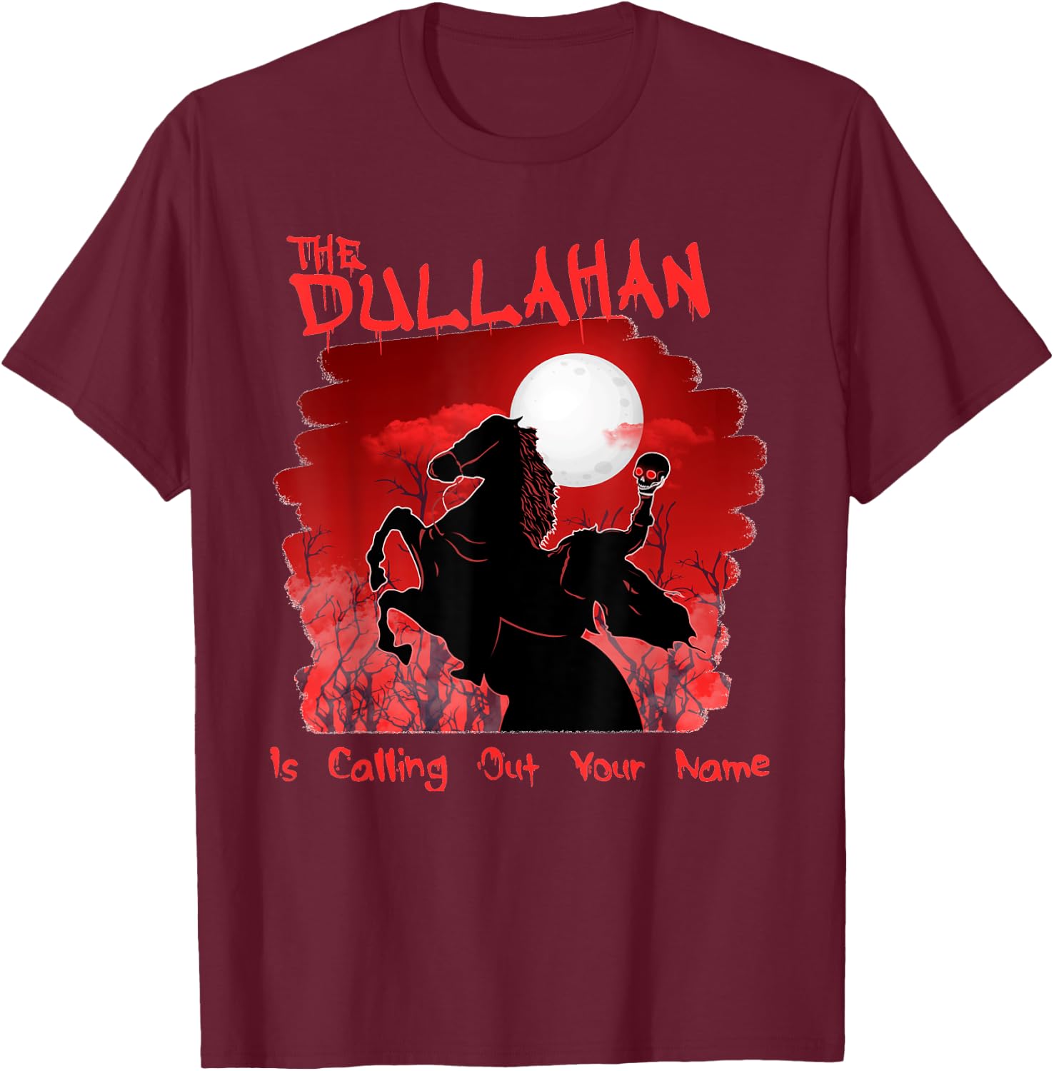 The Dullahan Horseman Celtic Mythology Lovers for Samhain T-Shirt - T-Shirt | Maroon