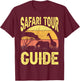 Funny Safari Tour Guide Costume- African Animals - Safari T-Shirt - T-Shirt | Maroon