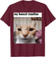 My Honest Reaction Cat Funny Meme Men Women Girls Kids T-Shirt - T-Shirt | Maroon