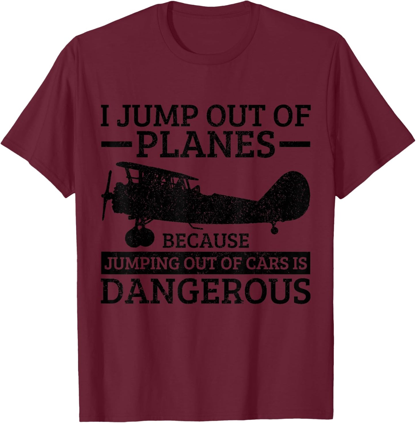 Skydiving Parachute Gift T-Shirt - T-Shirt | Maroon