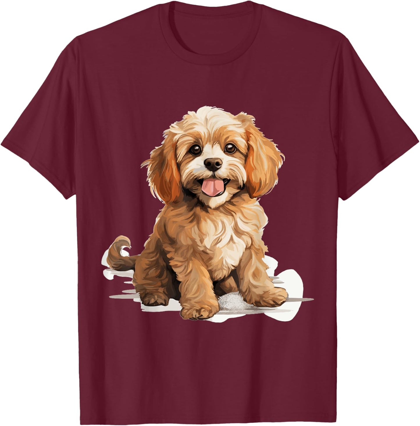 Cavapoo Dog Breed Pet Cute Graphic Women Girls Kids T-Shirt - T-Shirt | Maroon
