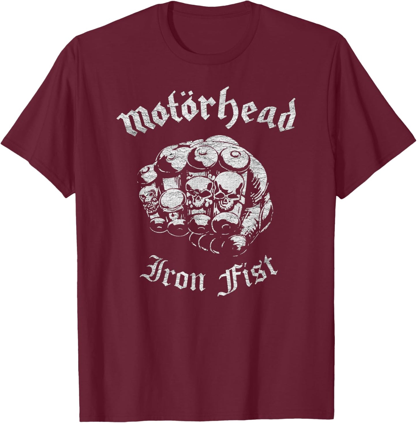 Motrhead Official - -Adults Black Oversized Modern Lace T-Shirt - T-Shirt | Maroon