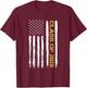 Senior Class Of 2028 Patriotic American Flag Graduation Gift T-Shirt - T-Shirt | Maroon