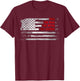 Dad The Man Myth Legend American USA flag Father’s day gift T-Shirt - T-Shirt | Maroon