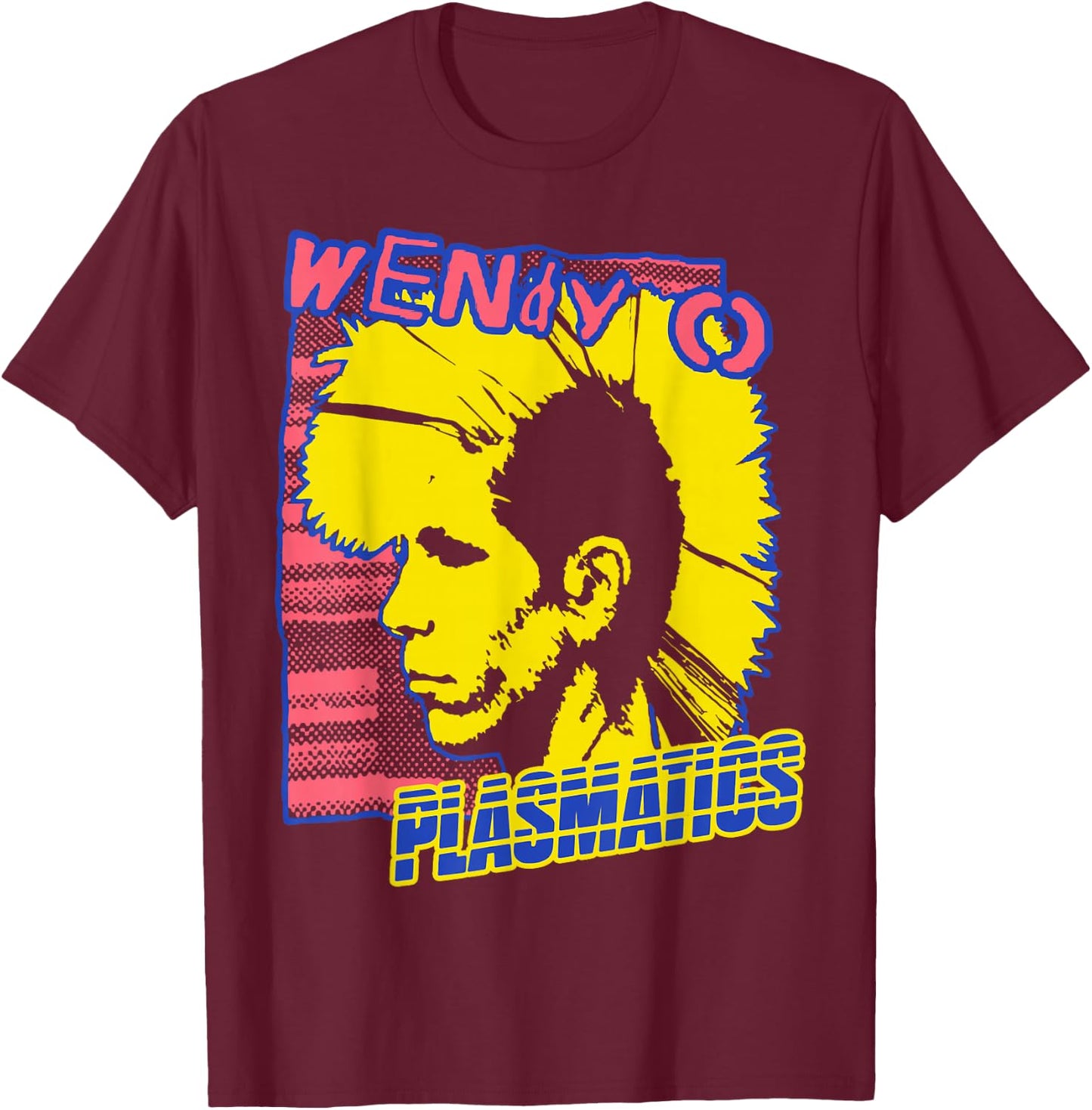Plasmatics Wendy O T-Shirt - T-Shirt | Maroon