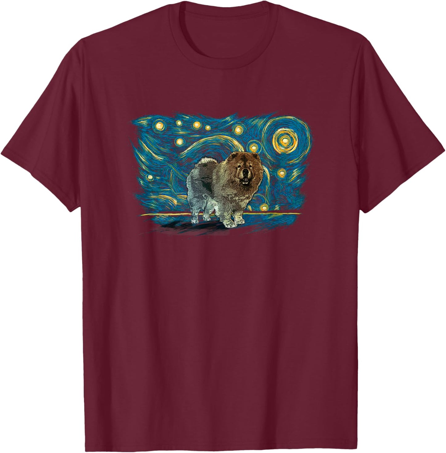 Retro Vintage Style Chow Chow T-Shirt - T-Shirt | Maroon