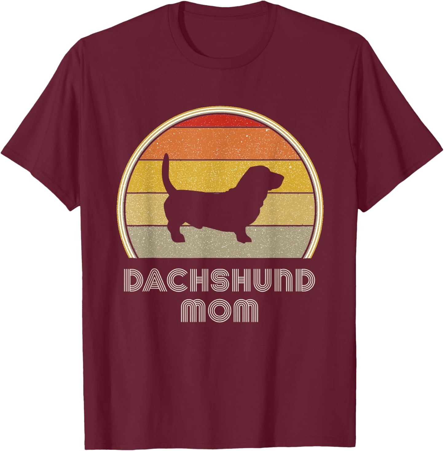 Dachshund Shirt Wiener Dog Best Dachshund Mom T-Shirt - T-Shirt | Maroon