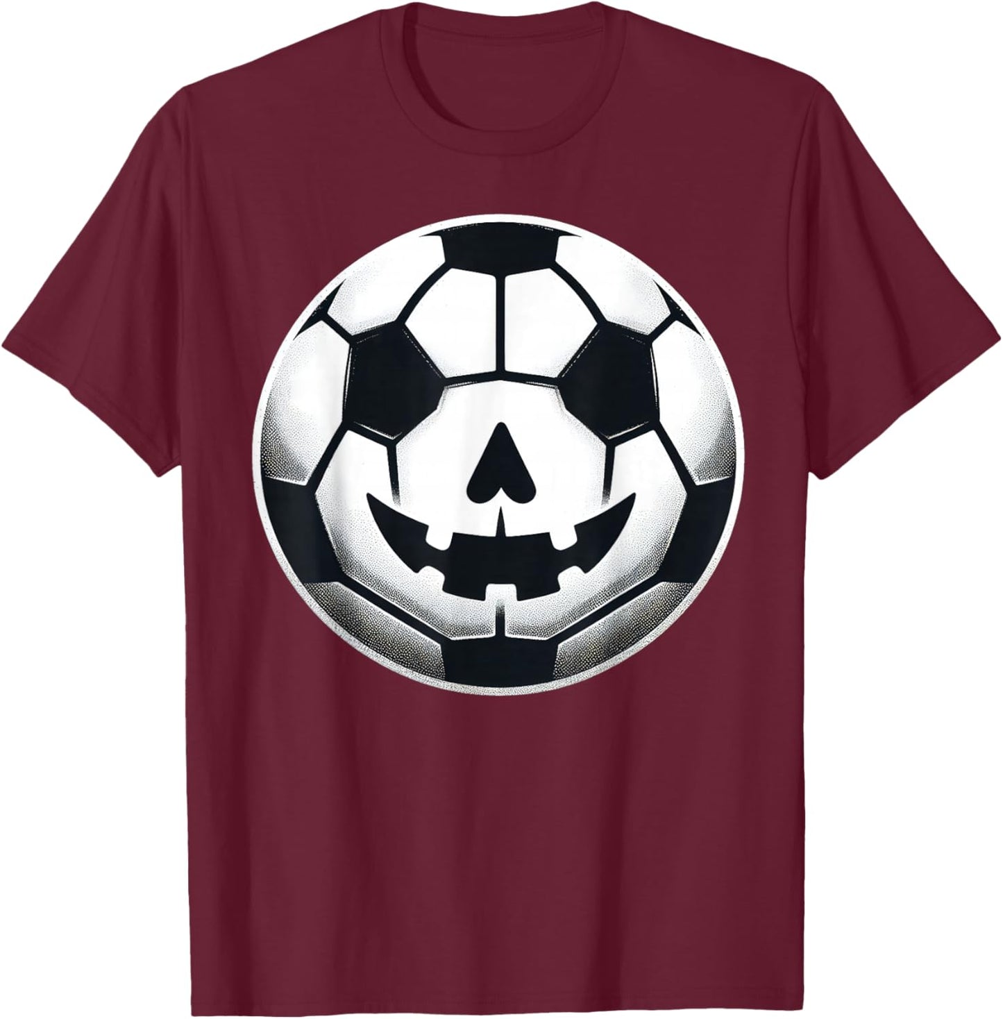 Boys Halloween Jack O Lantern Soccer Player Coach Pitcher T-Shirt - T-Shirt | Maroon