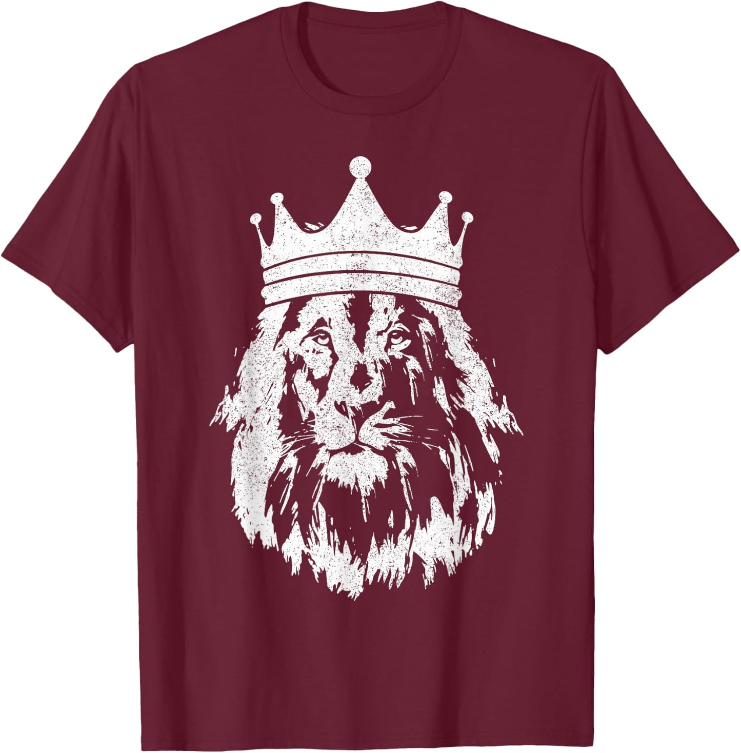 Lion Of Judah Crown Ethiopian Hebrew Israelite Rastafari T-Shirt - T-Shirt | Maroon
