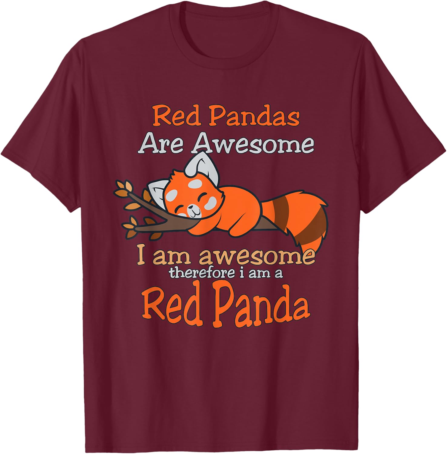 Red Panda Men Women Red Panda Lover Gift Red Panda T-Shirt - T-Shirt | Maroon