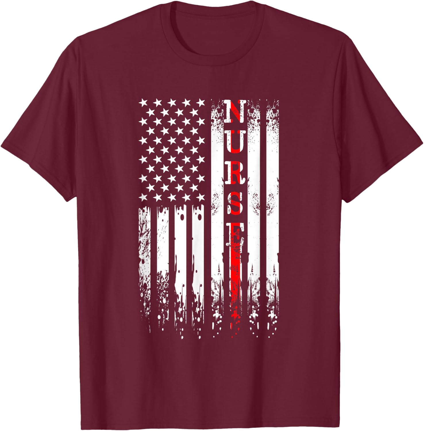 Thin Red Line Nurse - Registered Nurse T-Shirt - T-Shirt | Maroon