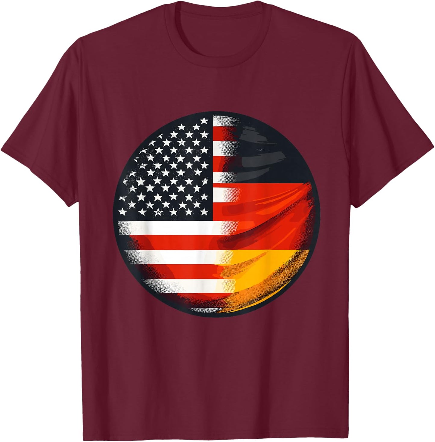 American German USA Germany Flag T-Shirt - T-Shirt | Maroon