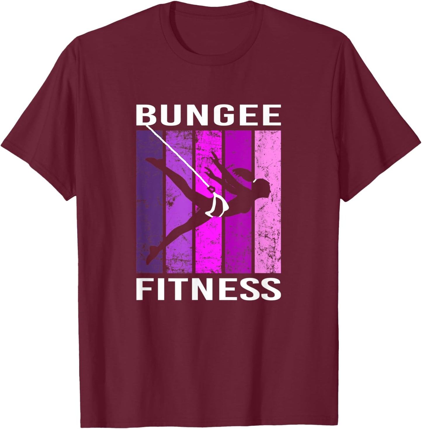 Bungee Fitness Equipment Set Fly Sling Workout T-Shirt - T-Shirt | Maroon