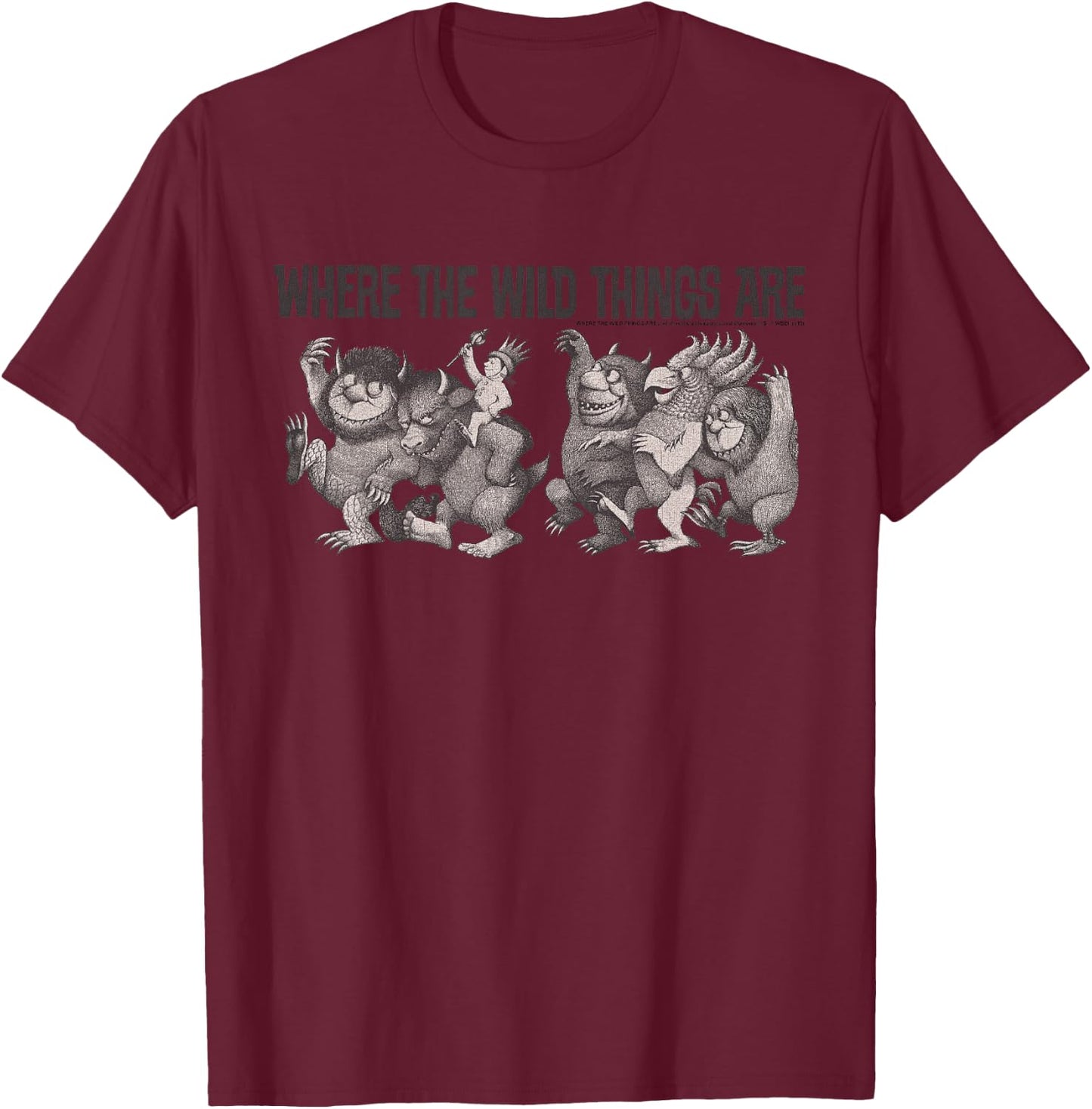 Kids Where The Wild Things Are Max Parade Title T-Shirt - T-Shirt | Maroon