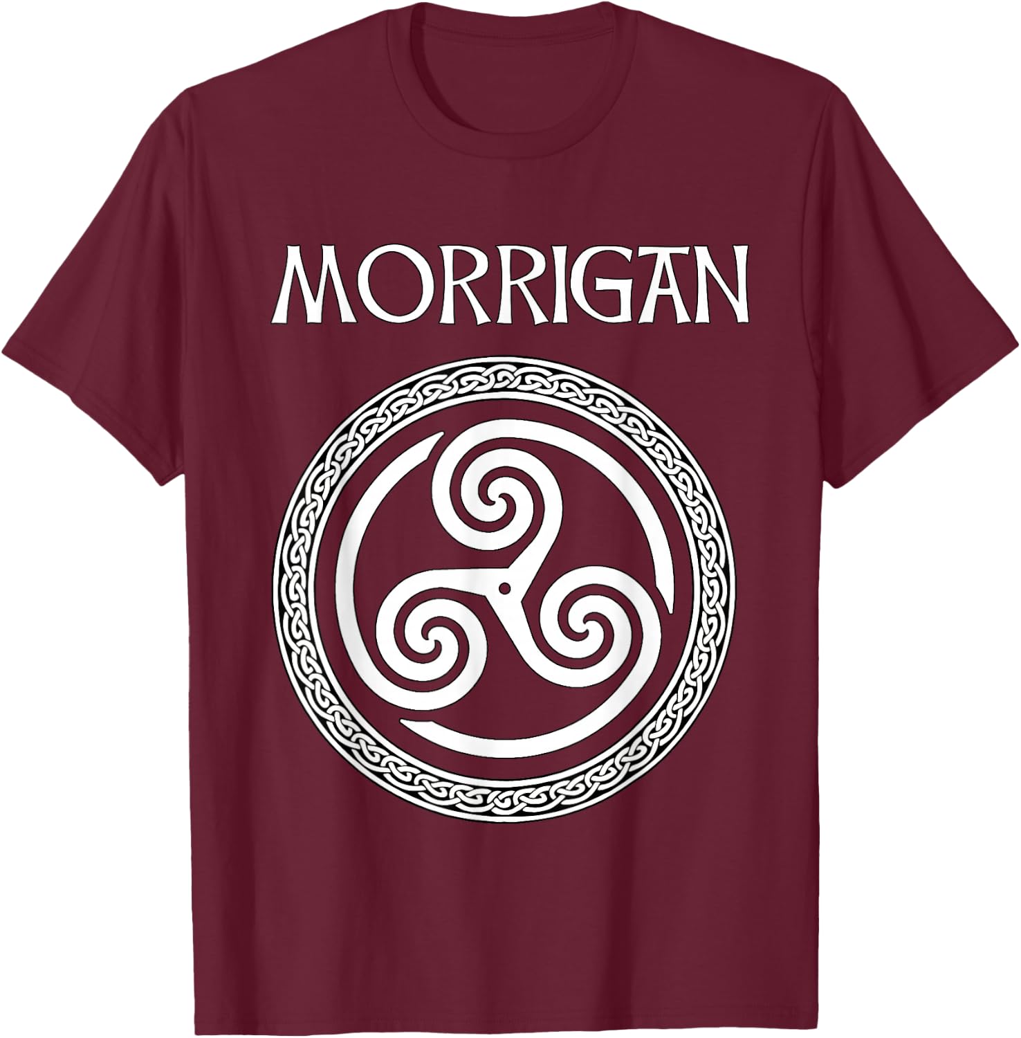 Morrigan Celtic Goddess of Witchcraft, Magic and Death T-Shirt - T-Shirt | Maroon