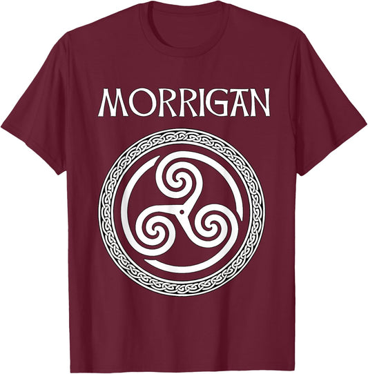 Morrigan Celtic Goddess of Witchcraft, Magic and Death T-Shirt - T-Shirt | Maroon