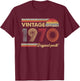 Retro Original Parts 50th Vintage 1970 Birthday T-Shirt - T-Shirt | Maroon