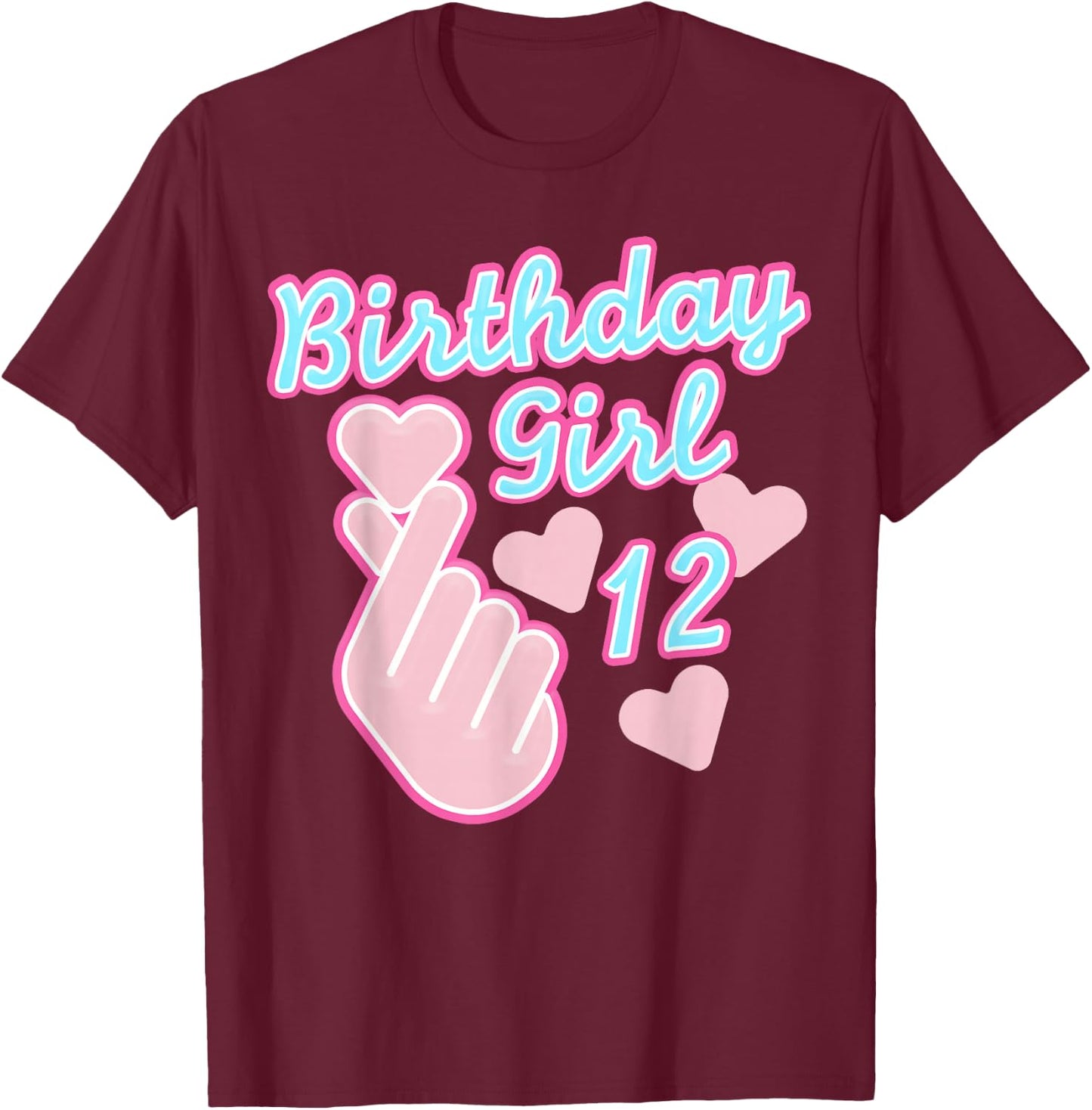K-Pop Birthday Girl 12 T-Shirt - T-Shirt | Maroon