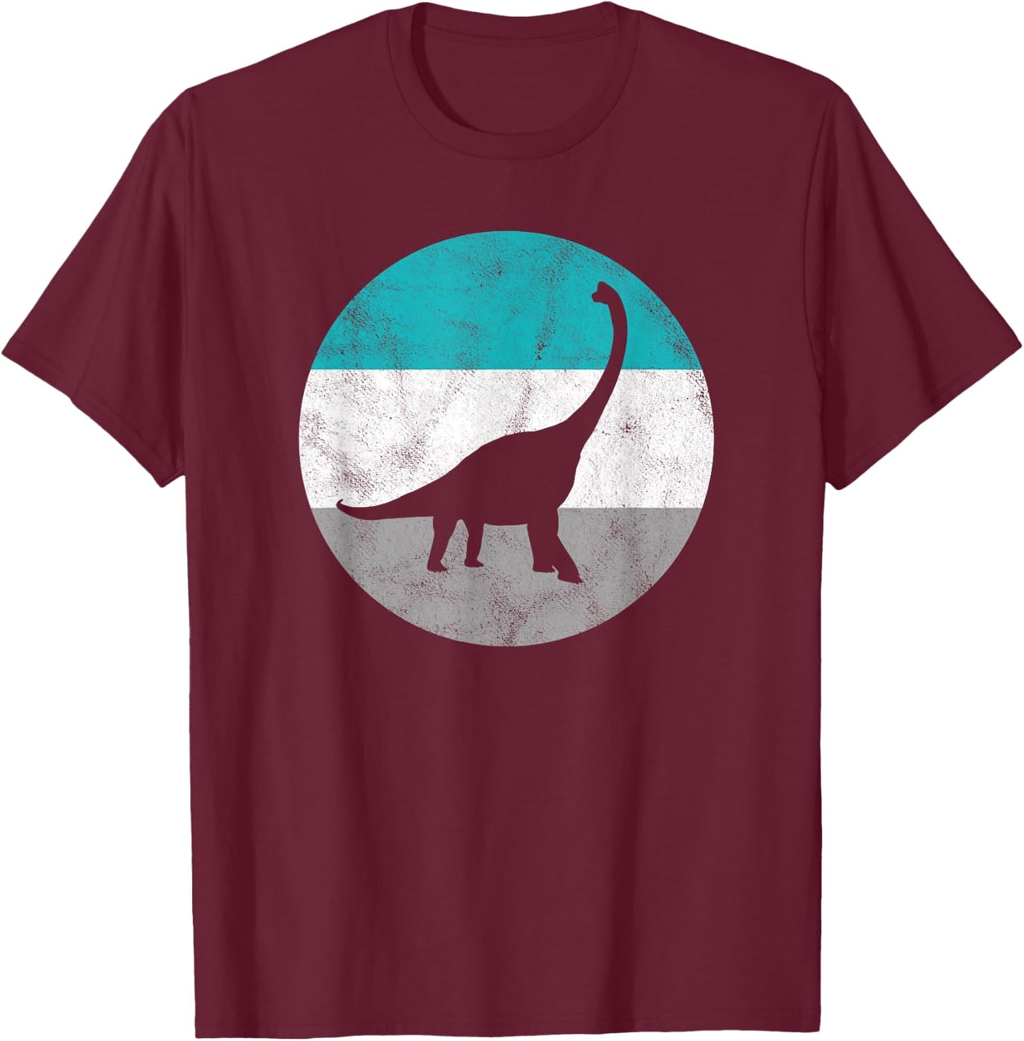 Brachiosaurus Retro Dinosaur Gift or Boys T-Shirt - T-Shirt | Maroon