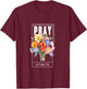 Pray Hope and Don't Worry Saint Padre Pio Catholic Faith T-Shirt - T-Shirt | Maroon