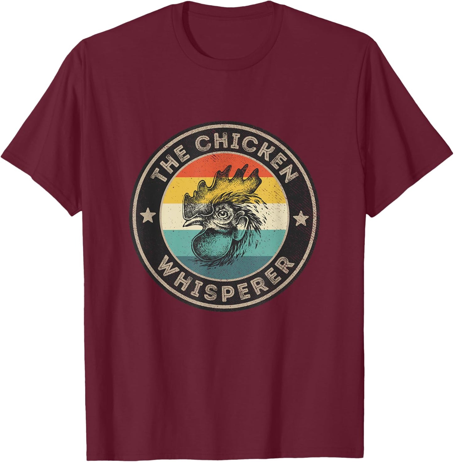 Chicken Whisperer Shirt Vintage Retro Chickens Farmer T-Shirt - T-Shirt | Maroon