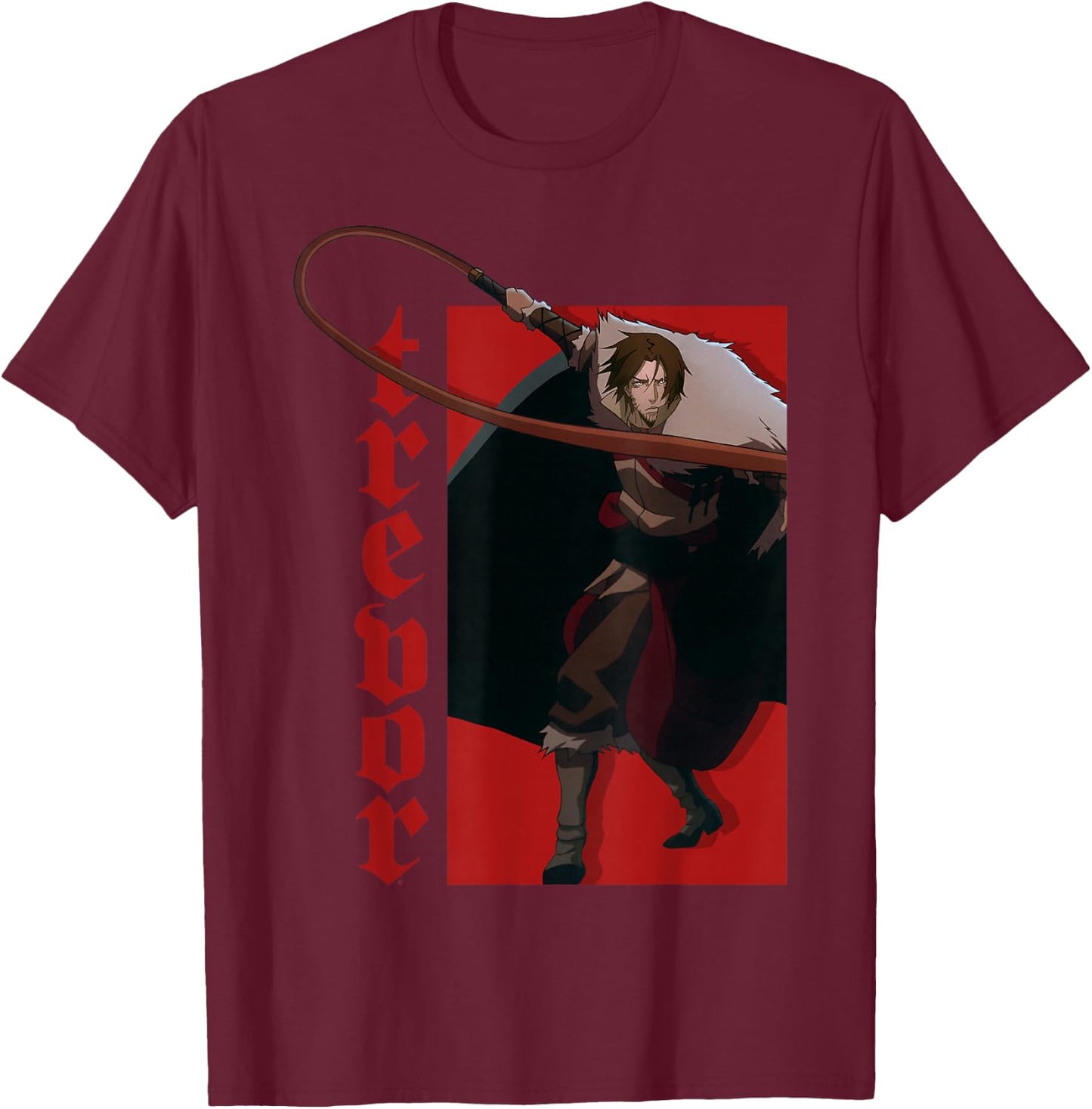 Castlevania Trevor Belmont Character Portrait T-Shirt - T-Shirt | Maroon
