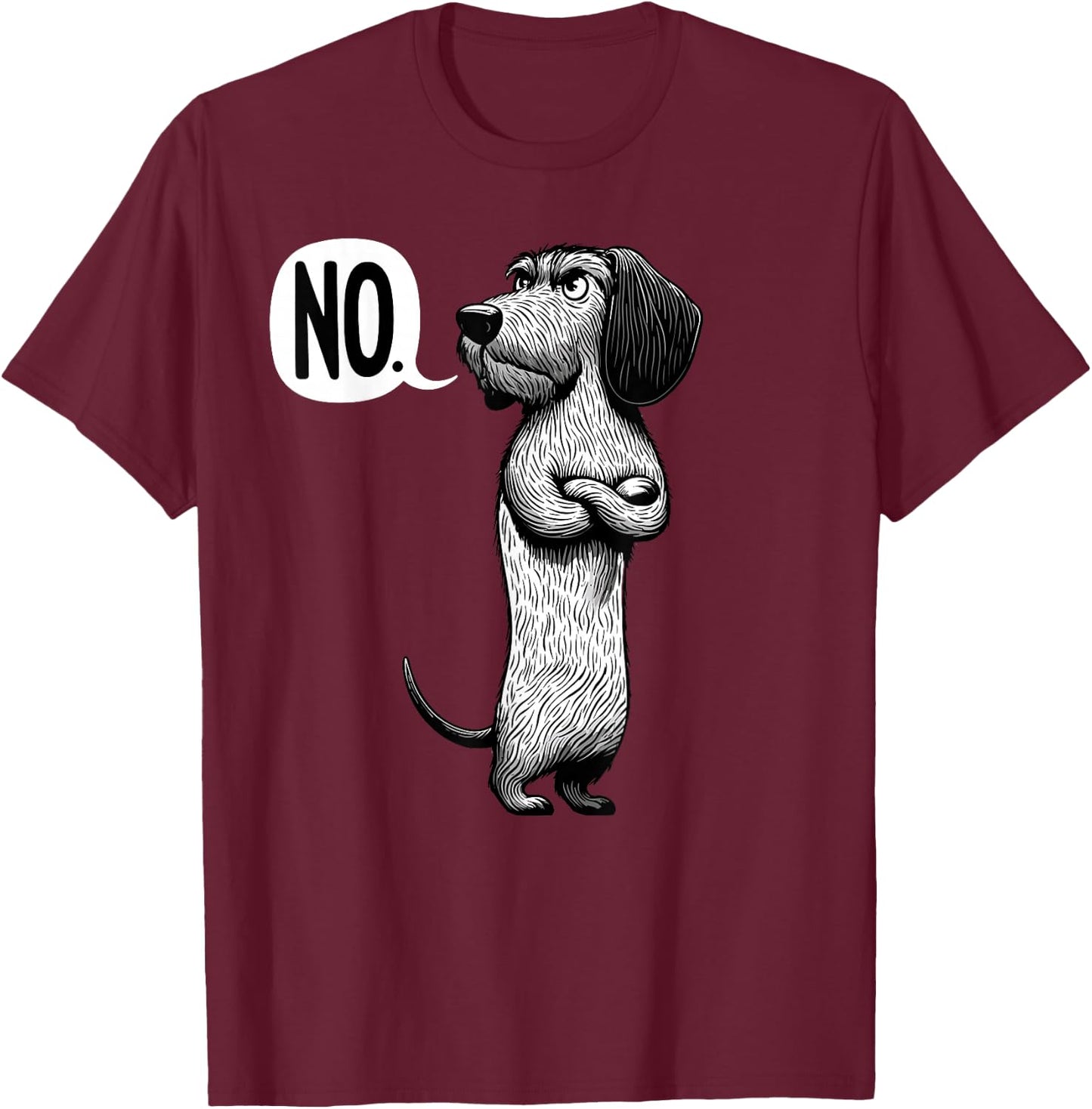 Wire-Haired Dachshund Dog Men Women Kids T-Shirt - T-Shirt | Maroon