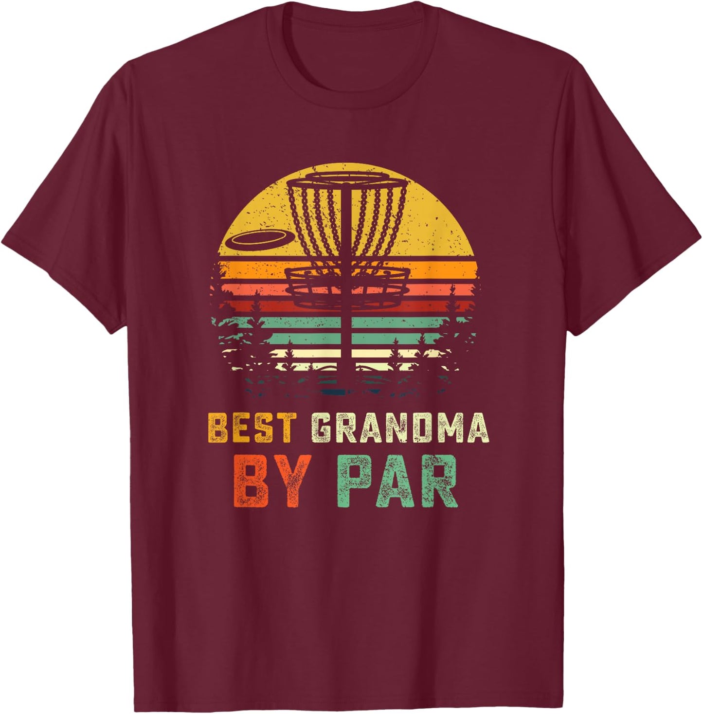 Best Grandma Disc Golf Gift Grandmother Frisbees Disk Golfer T-Shirt - T-Shirt | Maroon