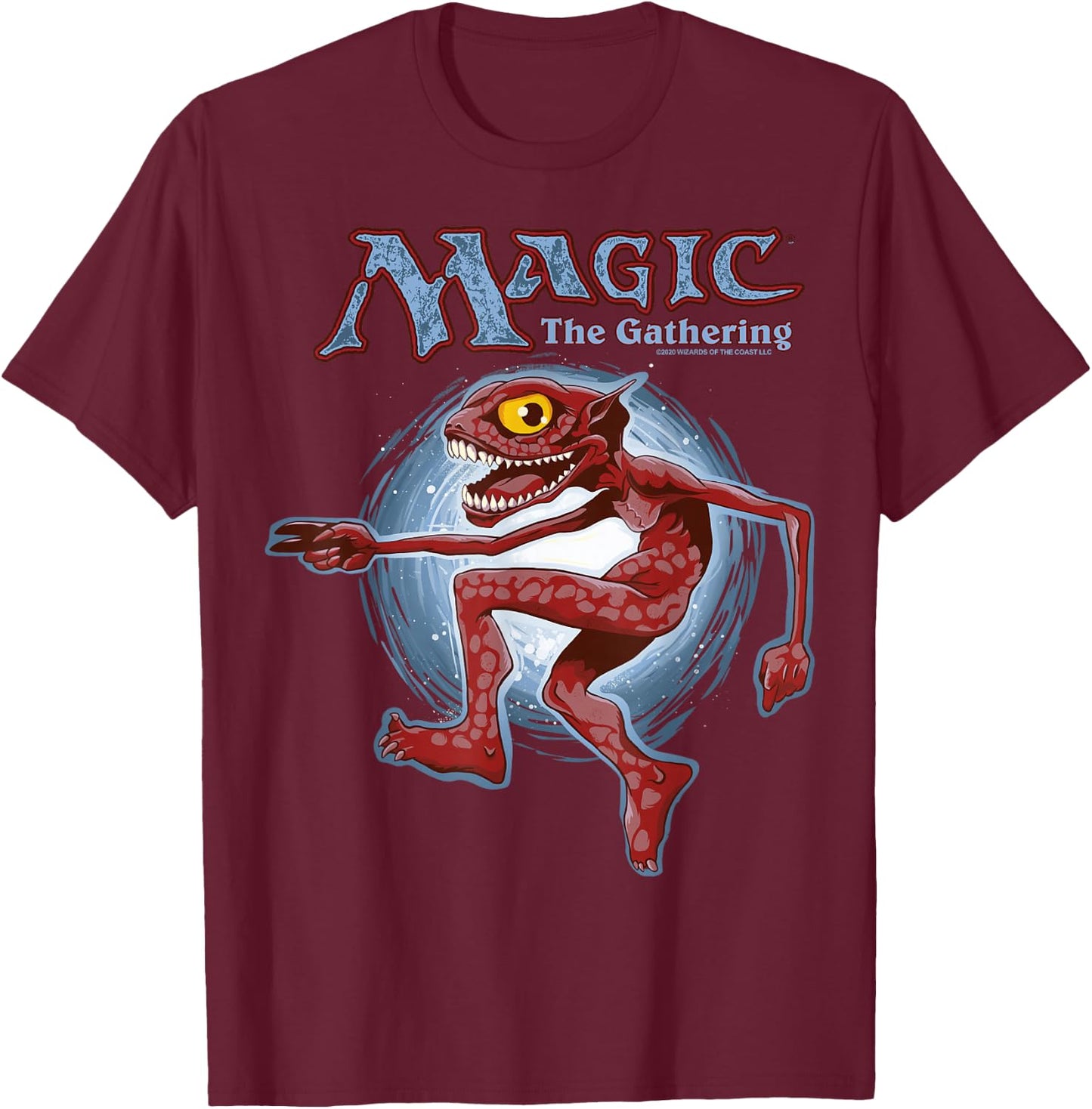 Magic: The Gathering Retro Red Monster T-Shirt - T-Shirt | Maroon