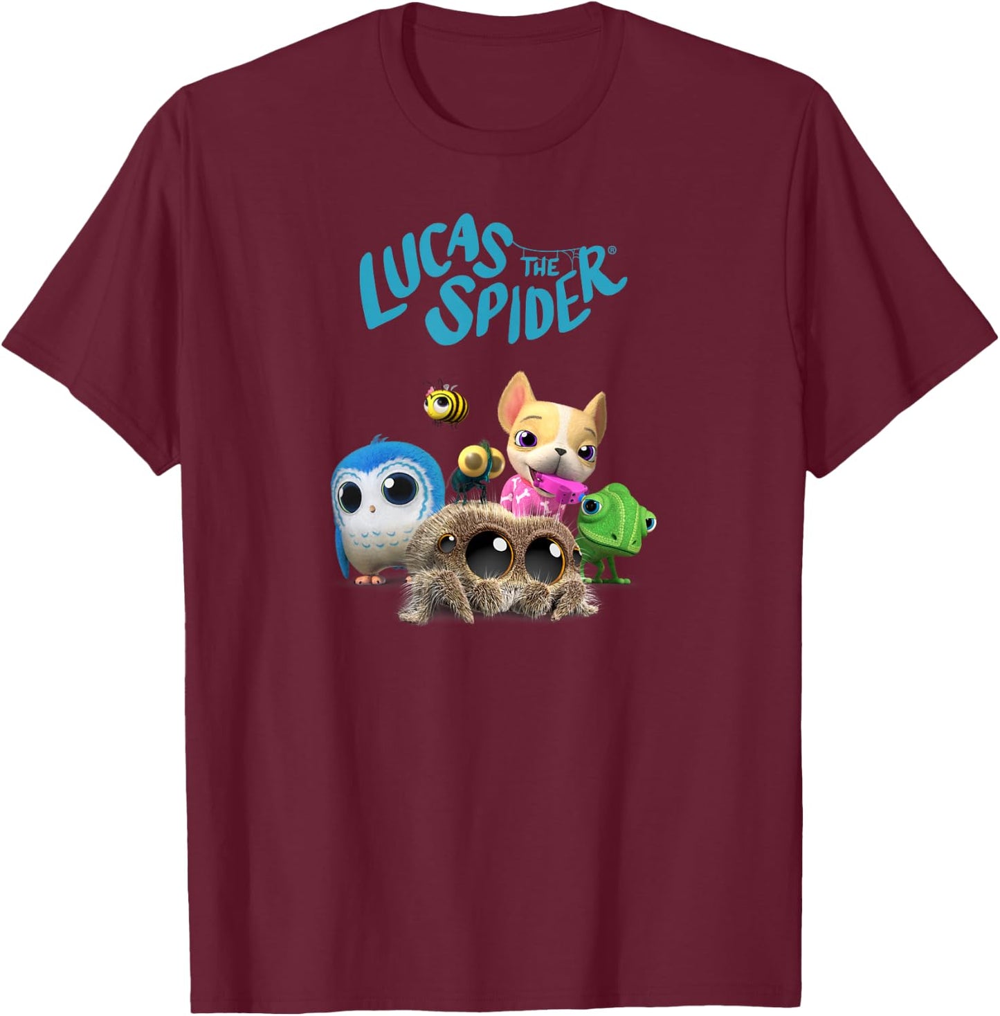 Lucas The Spider & Friends T-Shirt - T-Shirt | Maroon