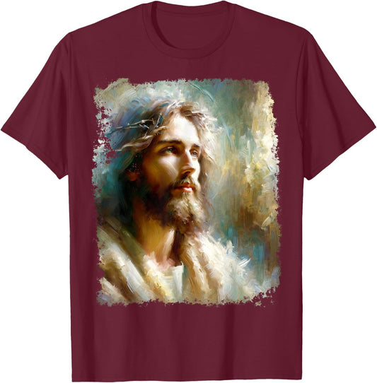 Angel Jesus Christ T-Shirt - T-Shirt | Maroon