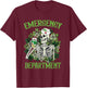 Emergency Department Skeleton Latte ER Nurse St Patricks Day T-Shirt - T-Shirt | Maroon
