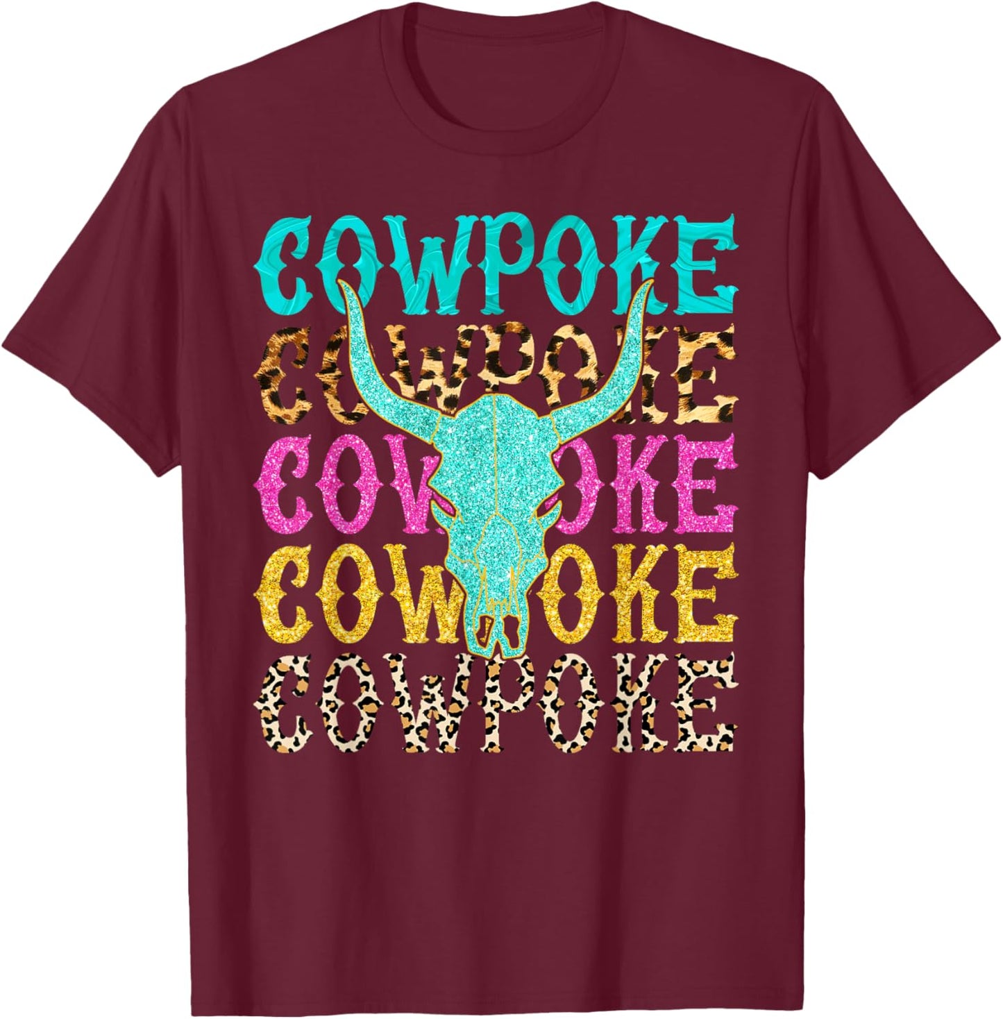 Western Cowpoke, I'm Just a Cowpoke In The Big Rodeo Retro T-Shirt - T-Shirt | Maroon