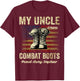 My Uncle Wears Combat Boots Proud Army Nephew Veteran Uncle T-Shirt - T-Shirt | Maroon